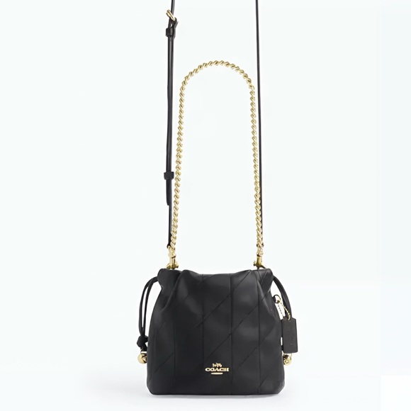 Authentic NWT Coach Faye Mini Drawstring Quilted Shoulder Bag - Picture 5 of 6